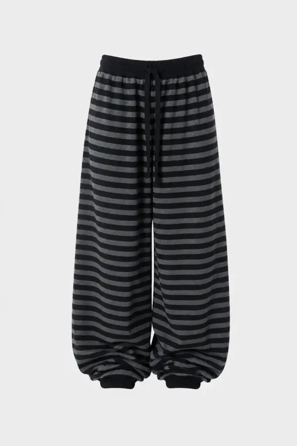 Harajuku Stripe Wide-Leg Knitted Pants | Y2K Grunge Casual Trousers - Harajuku stripe wide-leg knitted pants - Y2K Grunge Streetwear Aesthetic by Vexlyne
