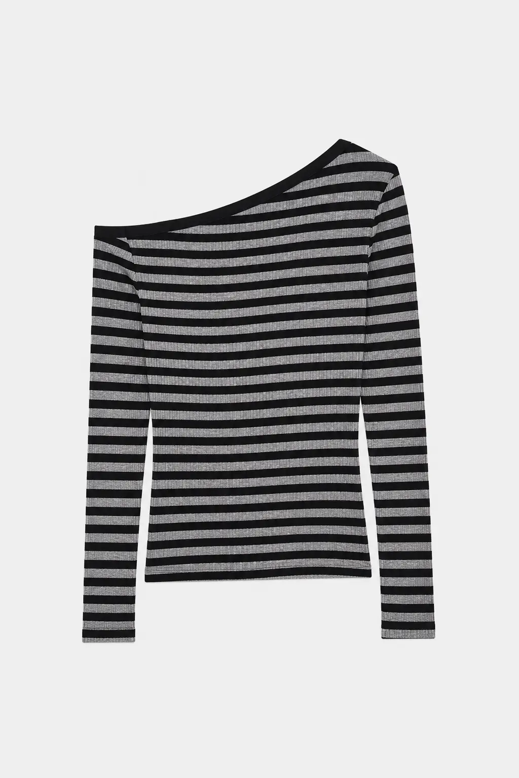 Japanese Y2K Off Shoulder Striped Long Sleeve Crop Top - Japanese Y2K Off Shoulder - Y2K Grunge Streetwear Aesthetic by Vexlyne