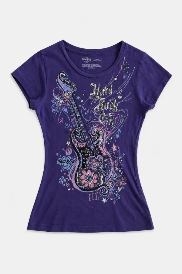 Women's Y2K Grunge Purple Print T-Shirt - womens y2k grunge purple print t shirt - Y2K Grunge Streetwear Aesthetic by Vexlyne