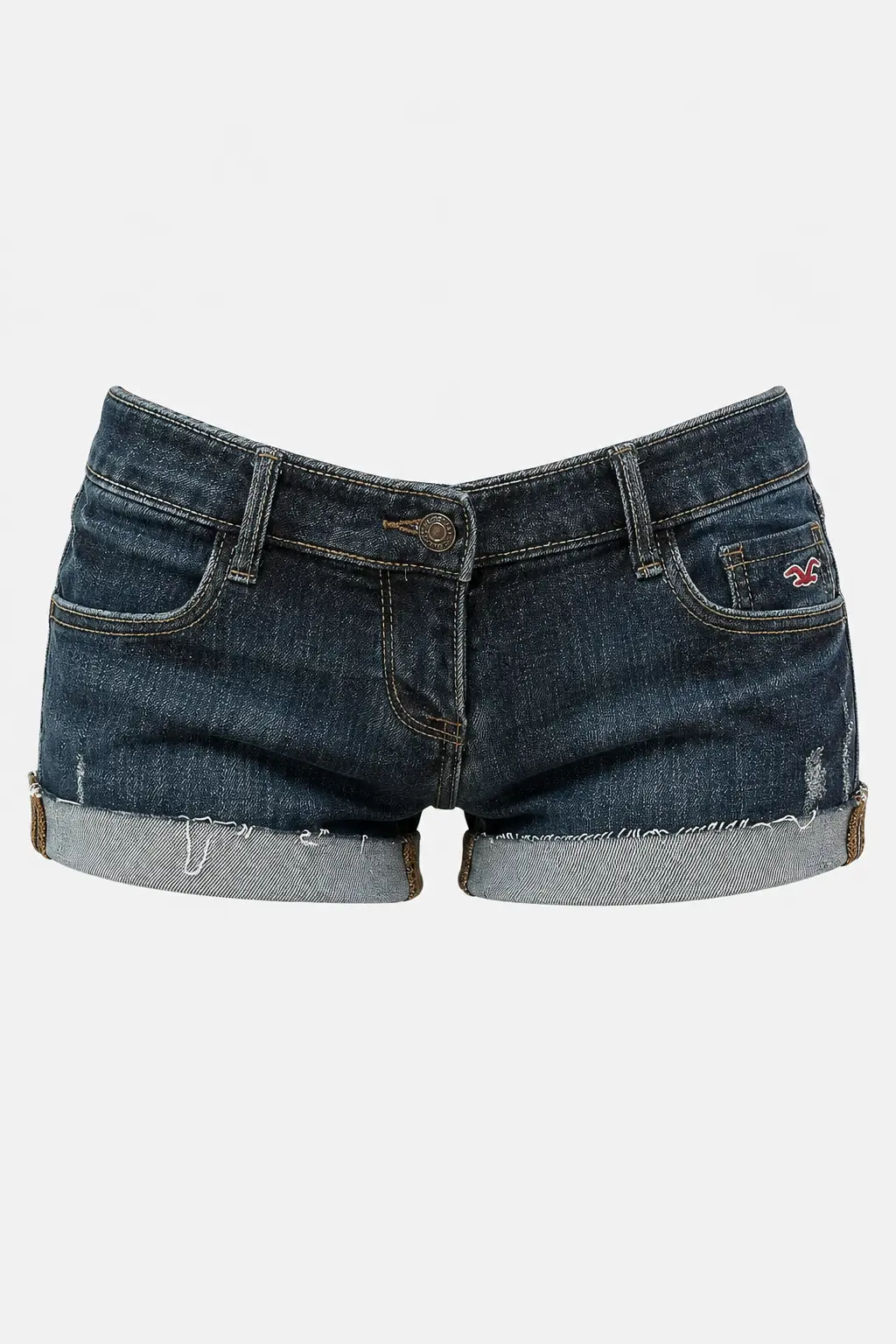 Y2K Deep Blue High Waist Denim Shorts - y2k deep blue high waist denim shorts - Y2K Grunge Streetwear Aesthetic by Vexlyne