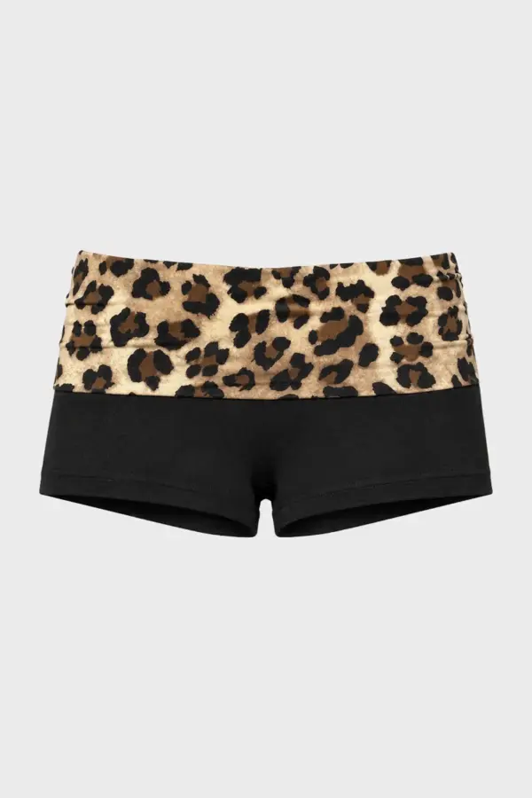 Y2K Leopard Micro Shorts - Y2K Leopard Micro Shorts - Y2K Grunge Streetwear Aesthetic by Vexlyne