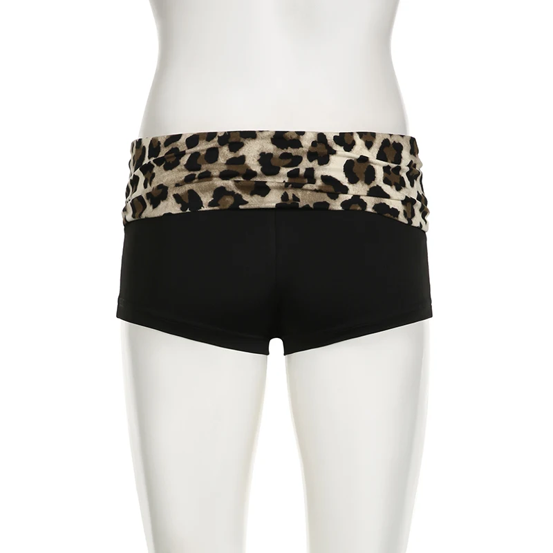 Y2K Leopard Micro Shorts - Y2K Leopard Micro Shorts - Y2K Grunge Streetwear Aesthetic by Vexlyne