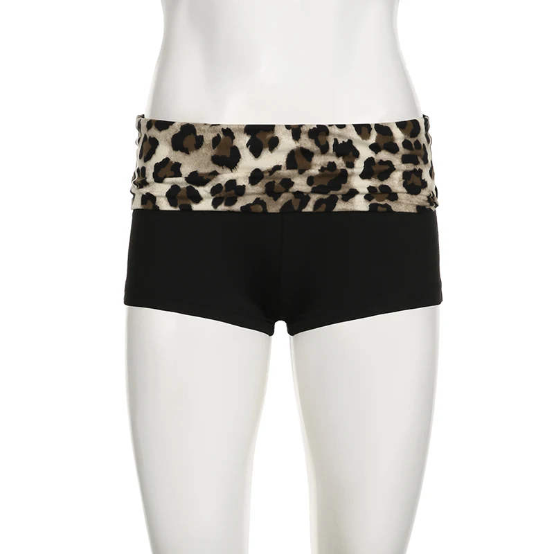 Y2K Leopard Micro Shorts - Y2K Leopard Micro Shorts - Y2K Grunge Streetwear Aesthetic by Vexlyne