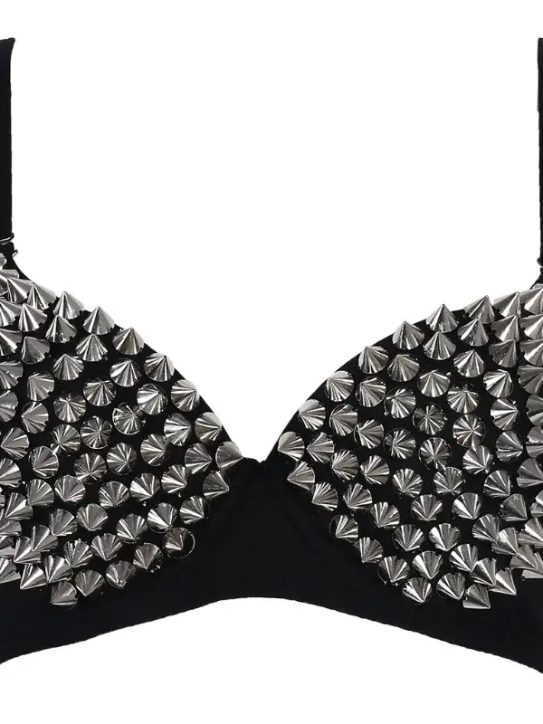 Silver Rivet Gothic Punk Bralette