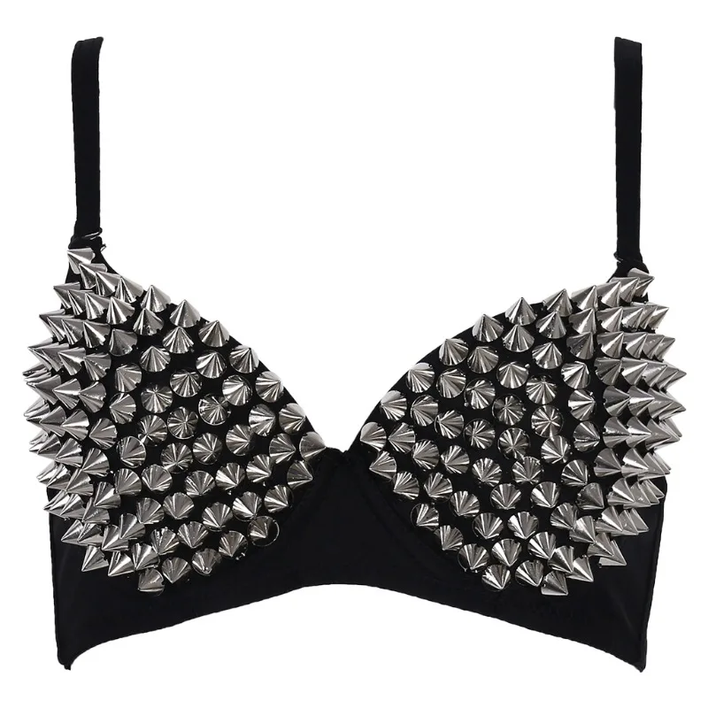 Silver Rivet Gothic Punk Bralette